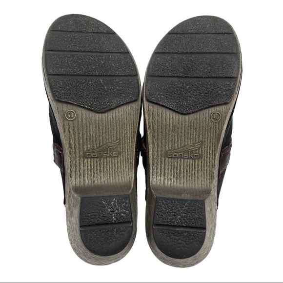 Dansko Black Melanie Nubuck Clog Size 40 - Picture 12 of 14